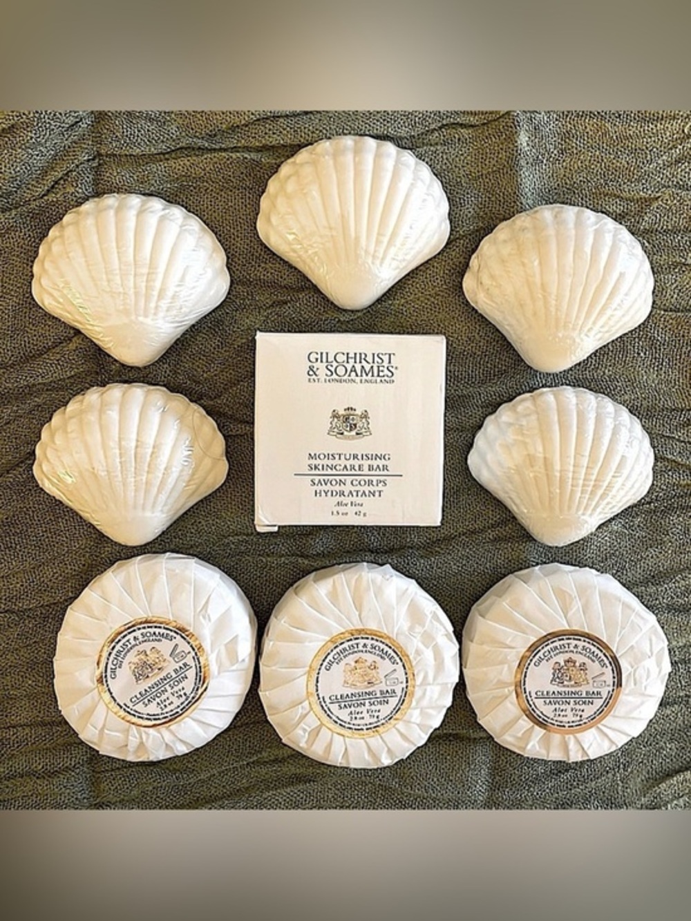 9 BARS Gilchrist & Soames Luxury Wrapped Soap Bundle. Great Gift or for Guests!